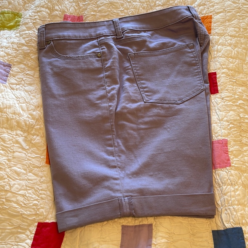 Talbots boyfriend shorts purple 12